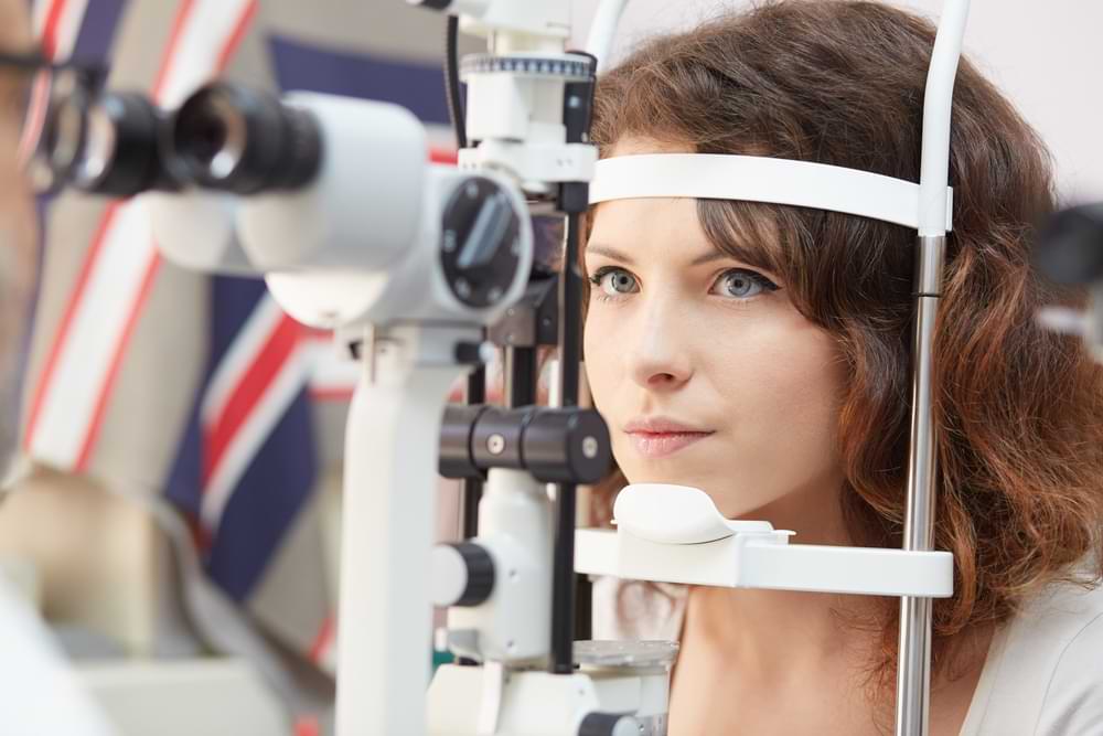 Eye exam in Tasmania